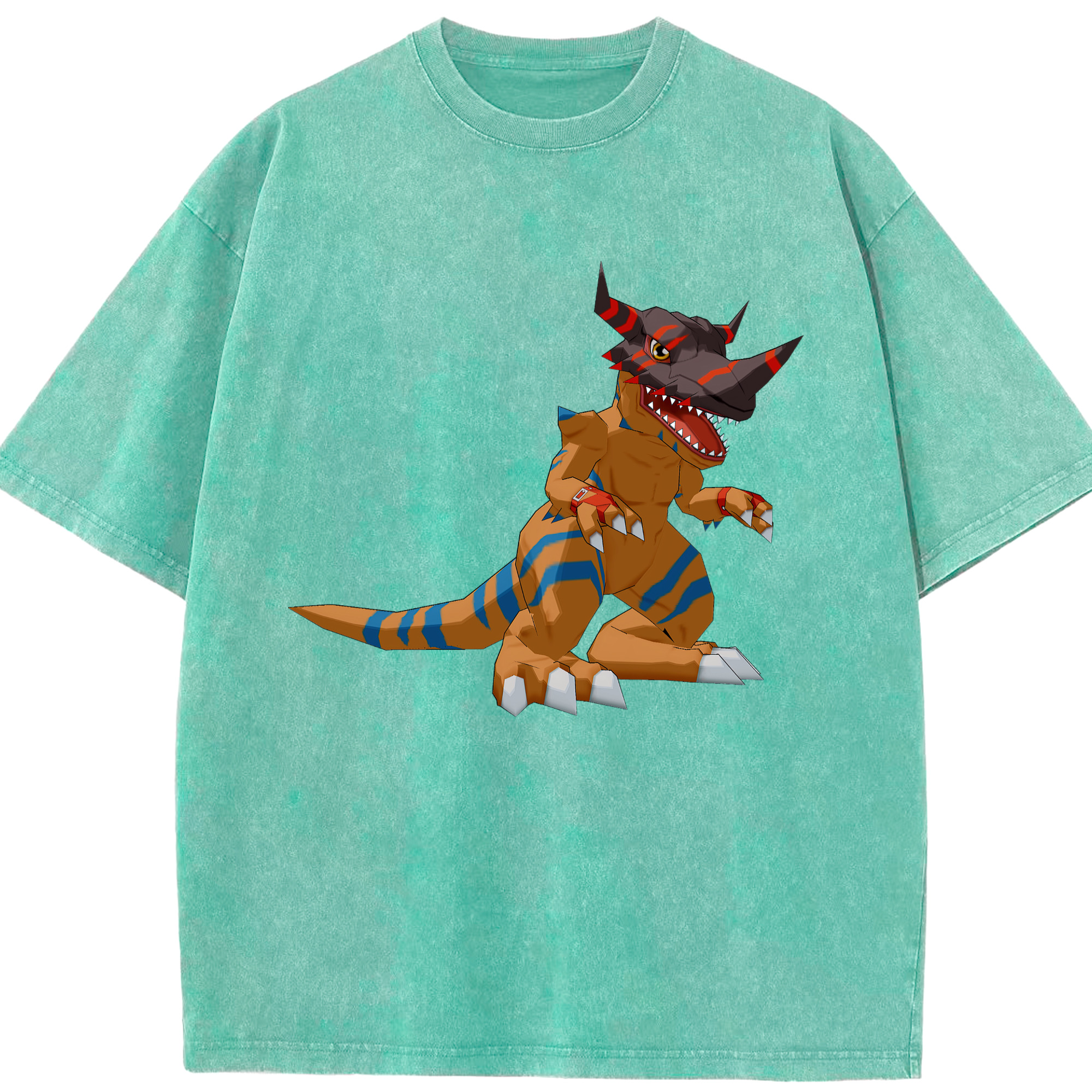 （画像用） Digimon デジタルモンスター/デジモン 綿100% ヴィンテージ風 半袖Tシャツ（フロントプリント）